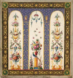 Decoratief ontwerp voor een tuinprieel of loggia