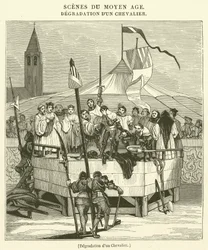 Degradatie van een ridder (gravure)