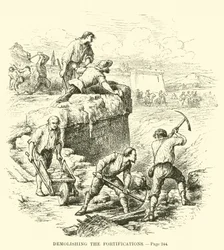 Het slopen van de vestingwerken