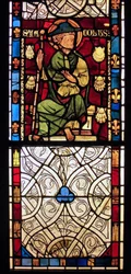 St. Jacobus: grisaille uit de Chapelle du Chateau, Rouen?