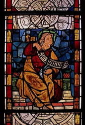 St. Johannes: grisaille uit de Chapelle du Chateau, Rouen?
