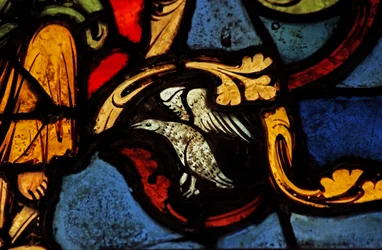 Een vogel op de Boom van Jesse, oorspronkelijk uit de kerk van Varennes-Jarcy (oorspronkelijk uit de Abdij van Gercy?)