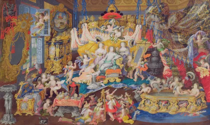 Ontwerp voor een waaier, mogelijk voor Madame de Montespan