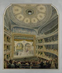 Ontwerp voor een theater, ca. 1860