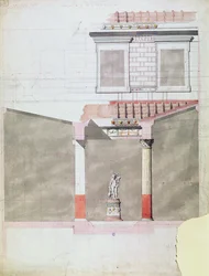 Ontwerp voor het atrium van het Pompeiaanse paleis van Prins Napoleon III