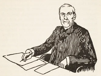 Emile Boutroux, illustratie uit Histoire de la Nation Francaise, Sciences, Volumes I & II, door Gabriel Hanotaux, 1924