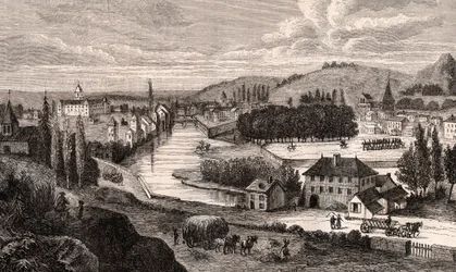 Epinal - Lotharingen - gravure in 