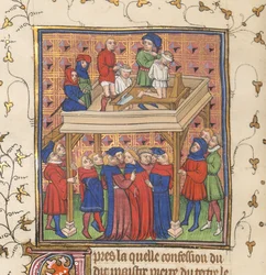 Executie uit Chroniques de France ou de St. Denis
