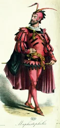 Verkleedkostuum voor Mephistopheles, uit L