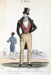 Mannelijke mode in 1829 - in "Les Modes"