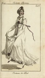 Modieuze vrouw die danst in een baljurk