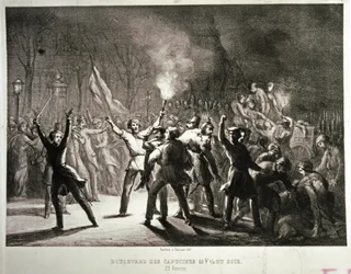 Februarirevolutie 1848 (lithografie)