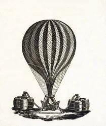 Het vullen van een heteluchtballon met gas, c.1790