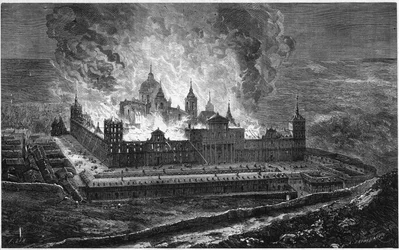 Brand van het Escorial-paleis op 2 oktober