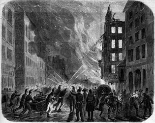 Brand van de nieuwe winkels van de 