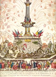 Vuurwerk voor het Hotel de Ville in Parijs ter viering van de Vrede van Versailles, 14 december 1783
