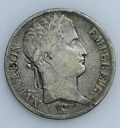Munt van vijf frank, met hoofd van Napoleon (1769-1821), 1811, voorzijde