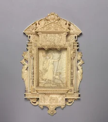 Ingelijst Reliëf van Diana de Jageres, ca. 1850