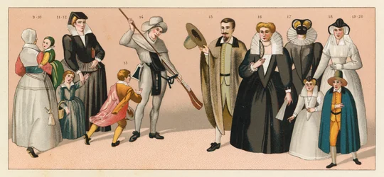 Franse klederdracht uit de 16e eeuw