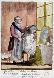 Franse Revolutie: Cartoon over de vlucht van de koninklijke familie naar Varennes