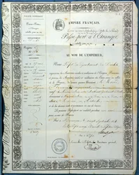 Frans paspoort, uit Besançon, 20 september 1854