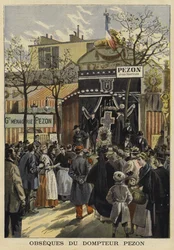Begrafenis van de Franse dierentrainer Jean-Baptiste Pezon, Parijs, 1897