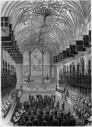 Begrafenis van Prins Albert (1819-1861), echtgenoot van Koningin Victoria van Engeland, in St. George