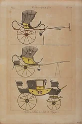 Meubels en smaakvolle objecten (gekleurde gravure)