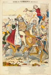 Gambriunus, legendarische Koning van Vlaanderen, pamflet uitgegeven door Verlag Haguenthal, Pont-a-Mousson, 1860