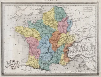 Gallië verdeeld in Romeinse provincies - Plaat uit 