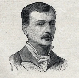 Georges Courteline, echte naam Georges Victor Marcel Moinaux (1858-1929), Franse romanschrijver en toneelschrijver, in 