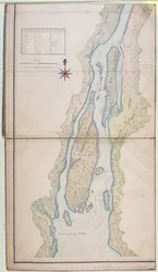Grosse Isle en een deel van Lake Erie, 1796