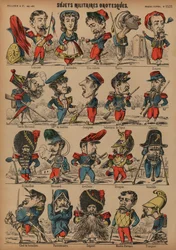 Groteske militaire karikaturen