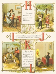 H I J K L: Vaardigheid, Tuin, Iris, Jasmijn, Kangoeroes, Kakatoe, Toverlantaarn, Prentenboeken