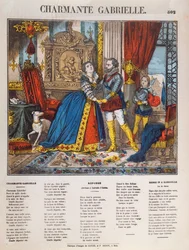 Henri IV (1553-1610), koning van Frankrijk en zijn minnares Gabrielle d