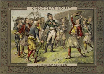 Henri de la Rochejacquelein spreekt zijn soldaten toe, Vendée-opstand, Franse Revolutie
