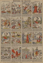 Geschiedenis van Frankrijk vanaf de toetreding van Louis-Philippe tot de Revolutie van 1848 (kleurenlitho)