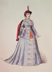 Hortense Schneider in de titelrol van Offenbach