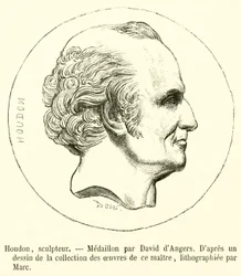 Houdon, beeldhouwer (gravure)