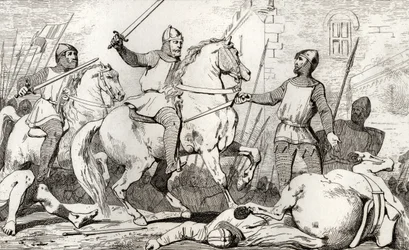 Hugh Capet (941-96) vangt Charles de Lorraine, uit 