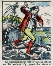 Illustratie voor het boek van Daniel Defoe 
