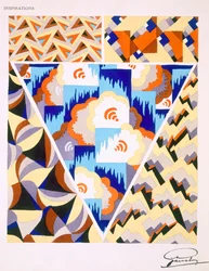 Interieurontwerp patroon, ca. 1930s