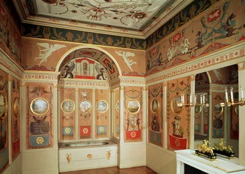 Interieur van Napoleons badkamer, gebouwd in 1807
