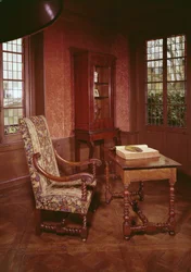 Interieur van de studeerkamer van Honoré de Balzac (1799-1850) in zijn huis aan de Rue Raynouard