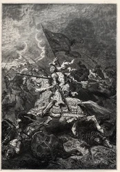 Italiaanse Oorlogen - Slag bij Fornovo - Liga van Venetië verslagen door Franse koning Karel VIII - 1e Italiaanse Oorlog - Slag bij Fornovo (Italië) onder Karel VIII 6 juli