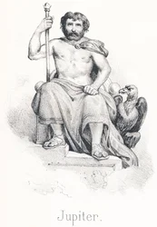 J Jupiter: Zoon van Saturnus en Rhea Broederschap van Titan Kind, hij werd gevoed door de geit Amalthea