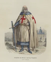 Jacques de Molay, laatste Grootmeester van de Tempeliers, 14e eeuw