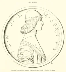 Jean-Galeas Sforza, marmeren medaillon uit de collectie van M Timbal