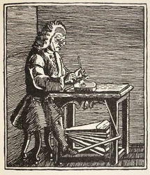 Jean Ruaux, kopie door Boris Mestchersky (d.1957) illustratie uit Histoire de la Nation Francaise, Sciences, Volumes I & II, door Gabriel Hanotaux (1853-1944), 1924
