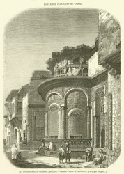 De fontein van Seby-el-Bedawieh, Caïro (gravure)